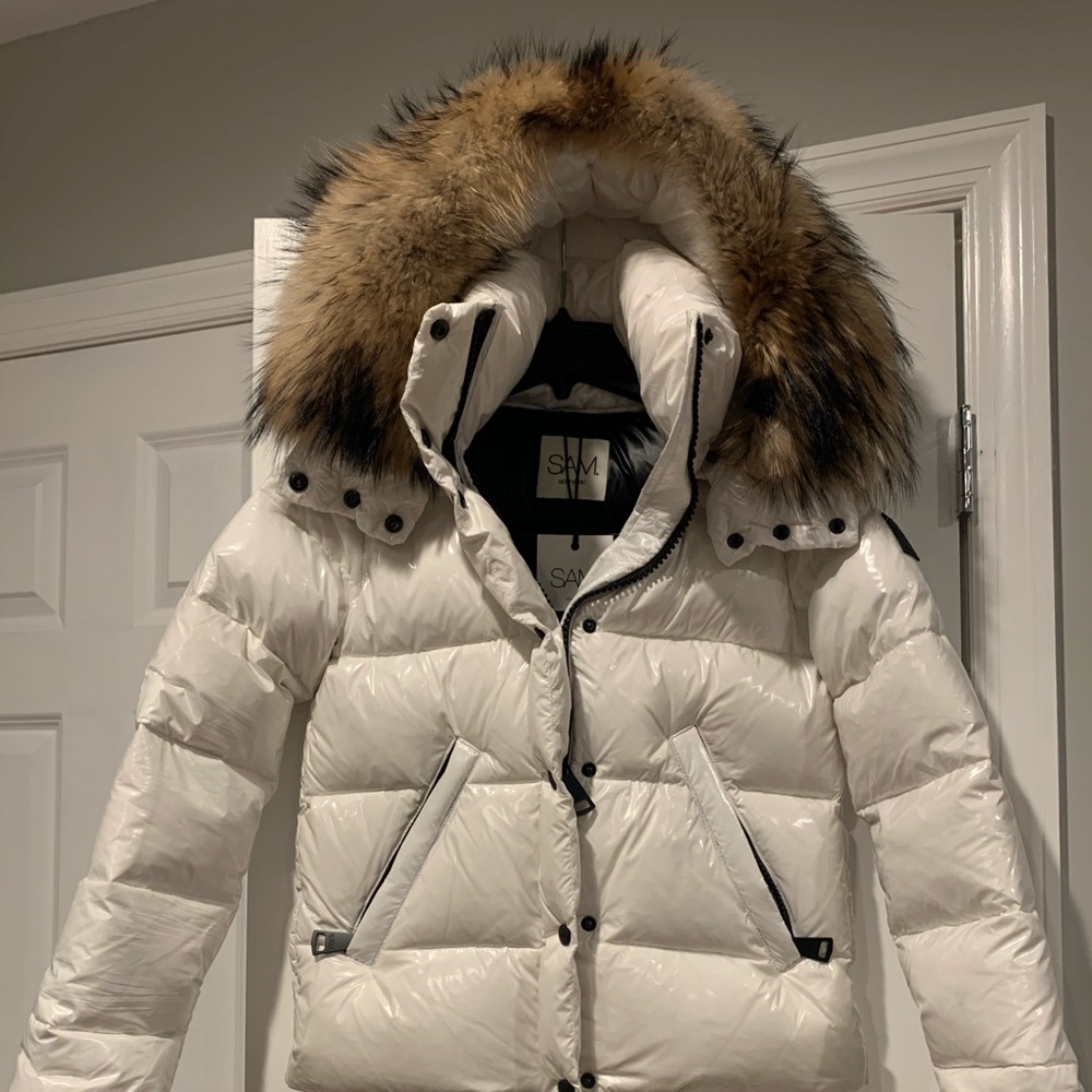 SAM FUR ANNABELLE DOWN JACKET (SNOW)